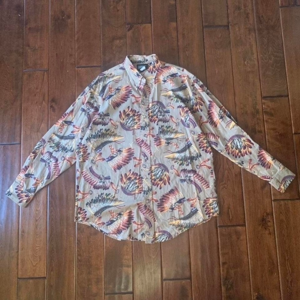 Roughrider by Circle T Headdress Print Western Shirt - Picture 3 of 7